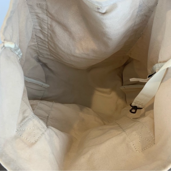 Walt Disney World Canvas Tote Shoulder Beach Bag Blue Beige Mickey 1971 Retro - Picture 4 of 11